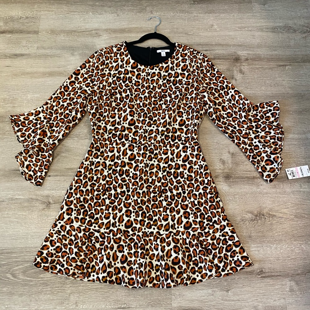 Cheetah print Bar III tiered dress.